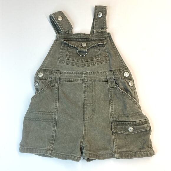Vintage 90s Sport Gear Toddler Overalls 2-3T Unisex Carpenter Grunge Shortalls - Picture 1 of 5
